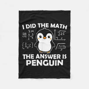 Cobertor De Velo Eu Fiz A Matemática Engraçada Pinguim Responder Bo