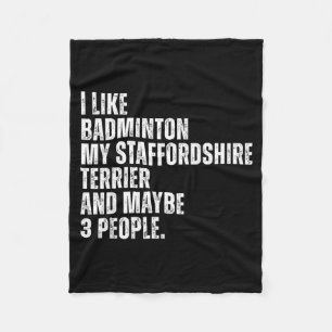 Cobertor De Velo Eu Gosto de Amante de Badminton Staffordshire Terr