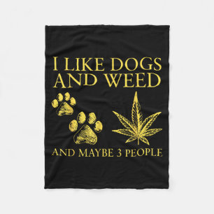 Cobertor De Velo Eu gosto de cachorros e talvez 3 pessoas citação d