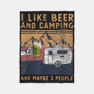 Cobertor De Velo Eu Gosto de Cerveja, Acampamento e Talvez 3 Pessoa