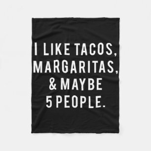 Cobertor De Velo Eu Gosto De Tacos Margaritas E De 5 Pessoas Na Ter