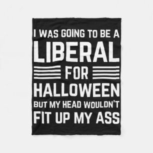 Cobertor De Velo Eu Ia Ser Um Liberal Para A Figurança De Halloween