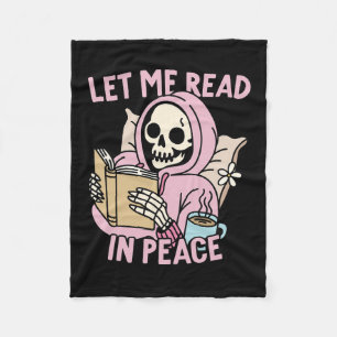 Cobertor De Velo Eu Leio Em Paz Fantasma Divertido Lendo Livro Dia 
