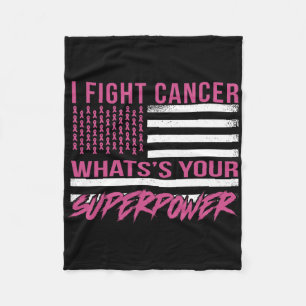 Cobertor De Velo Eu Luto Cancer Qual é a sua superpotência