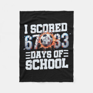 Cobertor De Velo Eu Marquei 67+33 100 Dias Da Escola Futebol Esport