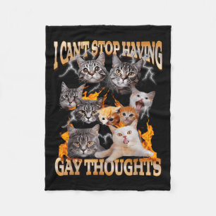 Cobertor De Velo Eu não consigo parar de ter pensamentos gays, meme