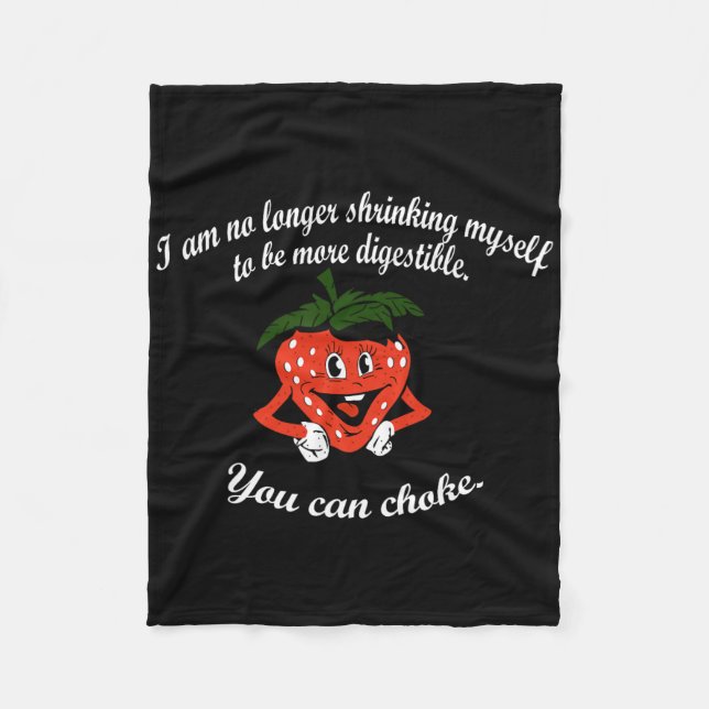 Cobertor De Velo Eu Não Estou Mais Me Encolhendo De Morango (Frente)