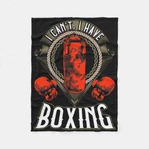 Cobertor De Velo Eu não posso ter luvas de boxing