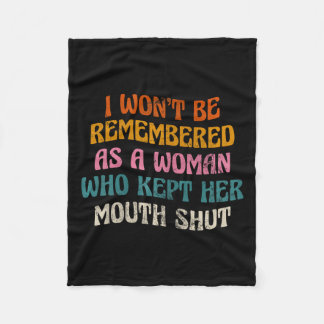 Cobertor De Velo Eu não serei lembrado como uma mulher, Groovy Vint