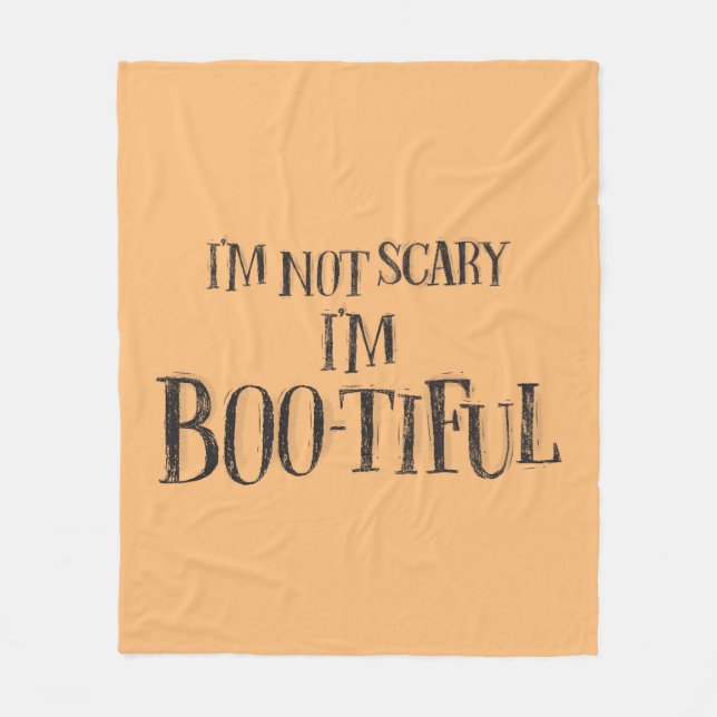 Cobertor De Velo Eu não sou assustador, sou o Blanket Bonito (Frente)