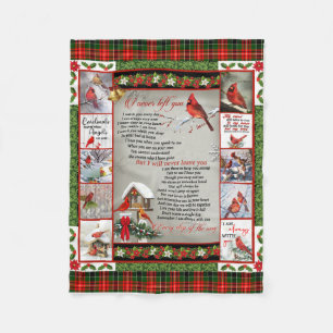 Cobertor De Velo Eu Nunca Deixei Você, Cardeal De Natal Quilt Blan