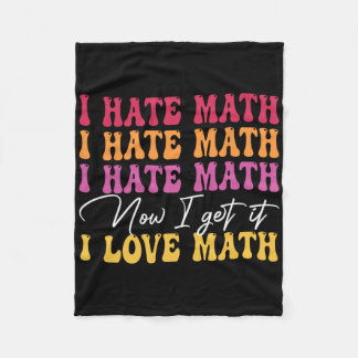 Cobertor De Velo Eu Odeio Matemática Agora Eu Entendo Eu Amo Matemá