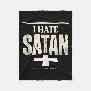 Cobertor De Velo Eu Odeio Satanás