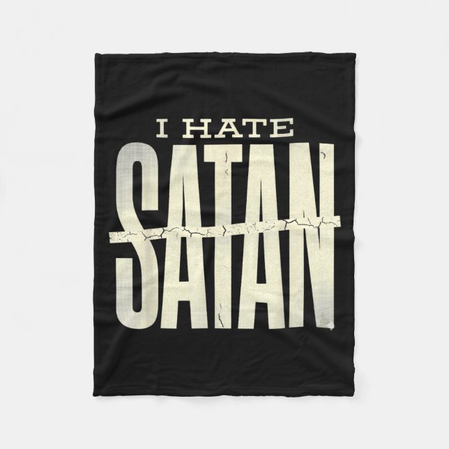 Cobertor De Velo Eu Odeio Satanás (Frente)