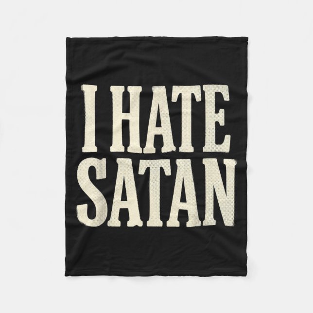 Cobertor De Velo Eu Odeio Satanás (Frente)