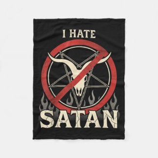 Cobertor De Velo Eu Odeio Satanás