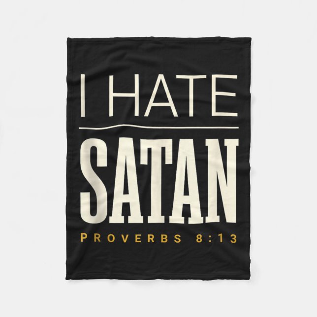 Cobertor De Velo Eu Odeio Satanás (Frente)