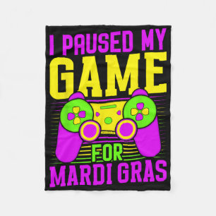 Cobertor De Velo Eu Pausar Meu Jogo Para o Carnaval de Mardi Gras V