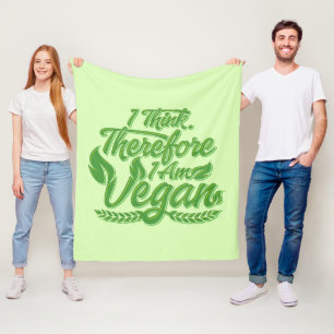 Cobertor De Velo Eu Penso, Portanto Sou Vegano
