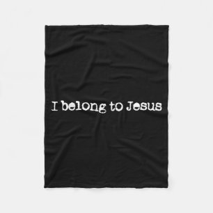 Cobertor De Velo Eu Pertenço a Jesus Crença Cristã em Deus Frase