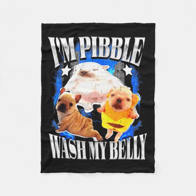 Cobertor De Velo Eu Pibble Lavo Meu Frenchie Bulldog De Barriga  (Frente)