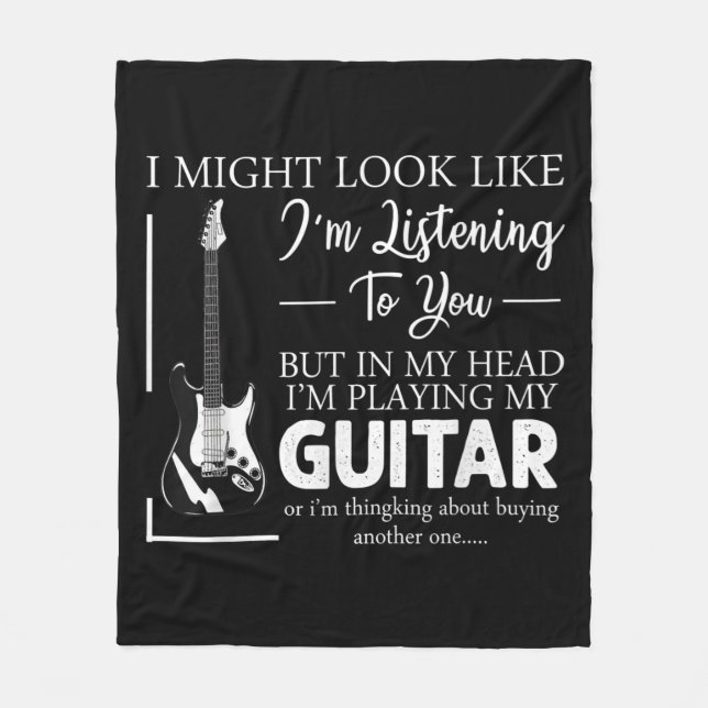 Cobertor De Velo Eu poderia parecer que estou ouvindo seu violão de (Frente)