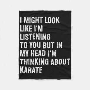 Cobertor De Velo Eu posso parecer que estou ouvindo karate engraçad