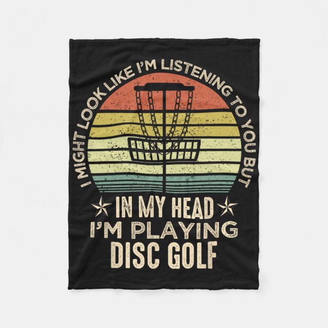 Cobertor De Velo Eu posso parecer que estou ouvindo você Disc Golf  (Frente)