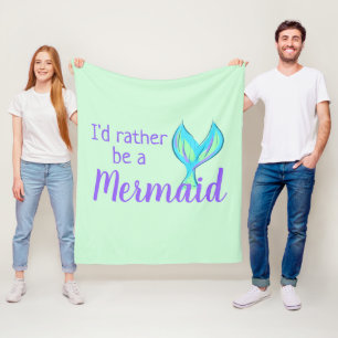 Cobertor De Velo Eu Preferencialmente ser uma Mermaid Flórida Blan