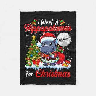 Cobertor De Velo Eu Quero Um Hippo Para Papais noeis De Natal Bonit