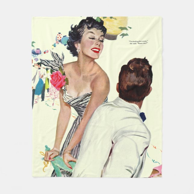 Cobertor De Velo Eu quero um homem 2 (Frente)