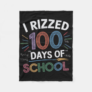 Cobertor De Velo Eu Rizzei 100 Dias De Escola Engraçada 100º Dia De