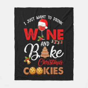 Cobertor De Velo Eu só quero beber vinho assares de Natal