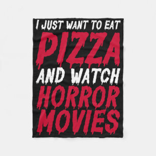 Cobertor De Velo Eu Só Quero Comer Pizza E Ver Filmes Horrores H