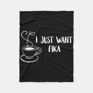 Cobertor De Velo Eu Só Quero Fika Café Suécia Tradição Sueca F