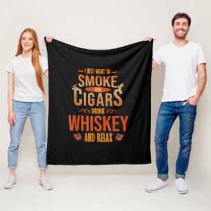 Cobertor De Velo Eu Só Quero Fumar Cigarros Bebem Whiskey Relax