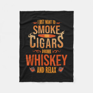 Cobertor De Velo Eu Só Quero Fumar Cigarros Bebem Whiskey Relax