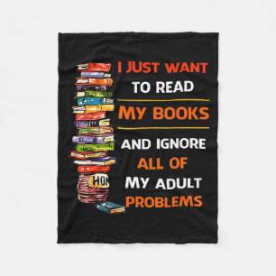 Cobertor De Velo Eu Só Quero Ler Meus Livros Ignore Todos os Meus A
