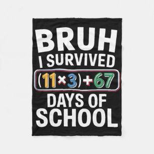 Cobertor De Velo Eu Sobrevivi 100 Dias na Escola Bruh Equação Matem