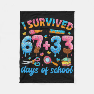 Cobertor De Velo Eu Sobrevivi 67 33 Dias De Escola Para Crianças Pr