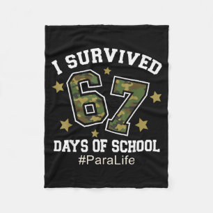 Cobertor De Velo Eu Sobrevivi 67 Dias De Camuflagem Escolar 6 7 Mem