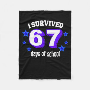 Cobertor De Velo Eu Sobrevivi 67 Dias De Escola Engraçado 67 Meme R