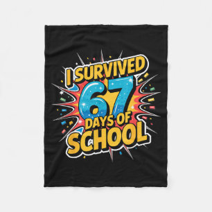 Cobertor De Velo Eu Sobrevivi 67 Dias De Escola Engraçado 67 Profes
