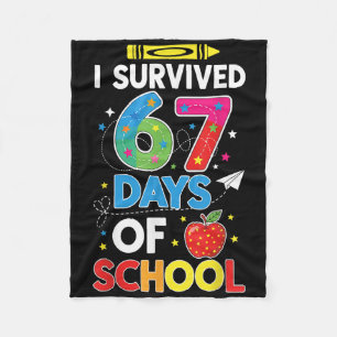 Cobertor De Velo Eu Sobrevivi 67 Dias De Escola Six Seven Meme Para
