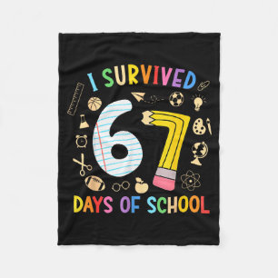 Cobertor De Velo Eu Sobrevivi a 67 Dias de Escola Engraçado 67 Meme