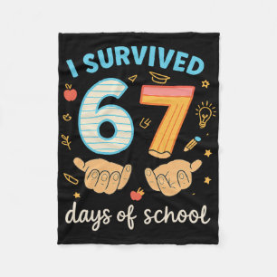Cobertor De Velo Eu Sobrevivi a 67 Dias De Escola Professor Aluno D