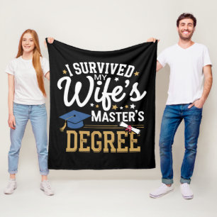 Cobertor De Velo Eu Sobrevivi ao Mestrado da Minha Esposa - Graduaç