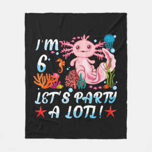 Cobertor De Velo Eu sou 6 Festa de Vamos Um Gift G de Anime Axolotl