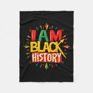 Cobertor De Velo Eu sou a História Negra Mês Meninos Americanos Afr