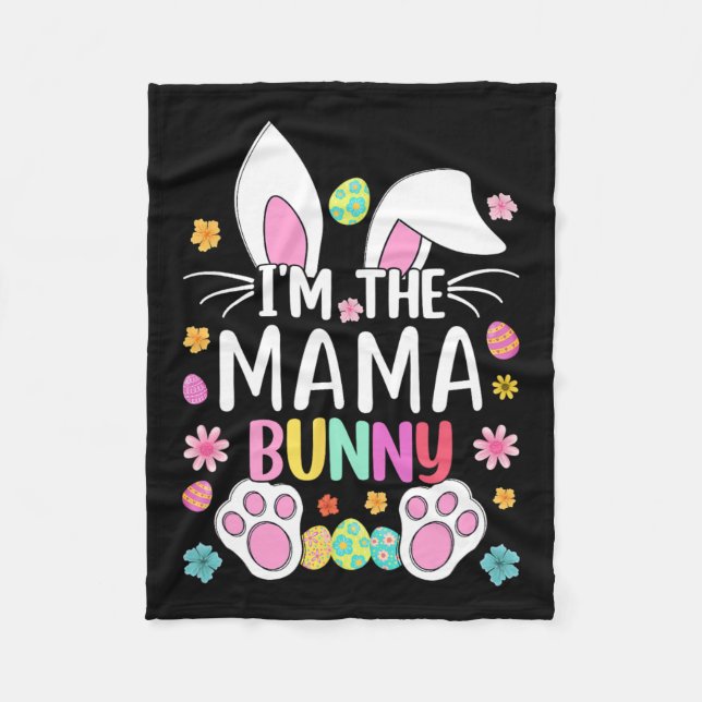 Cobertor De Velo Eu sou a mãe coelhinha linda coelho Páscoa ouve ma (Frente)